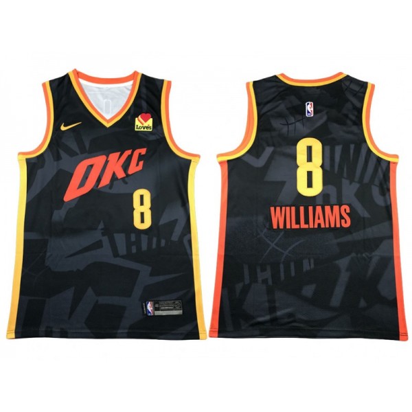 Oklahoma City Thunder #8 Jalen Williams Navy 2023/24 City Edition Swingman Jersey