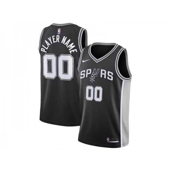 San Antonio Spurs #00 Black Swingman Custom Jersey