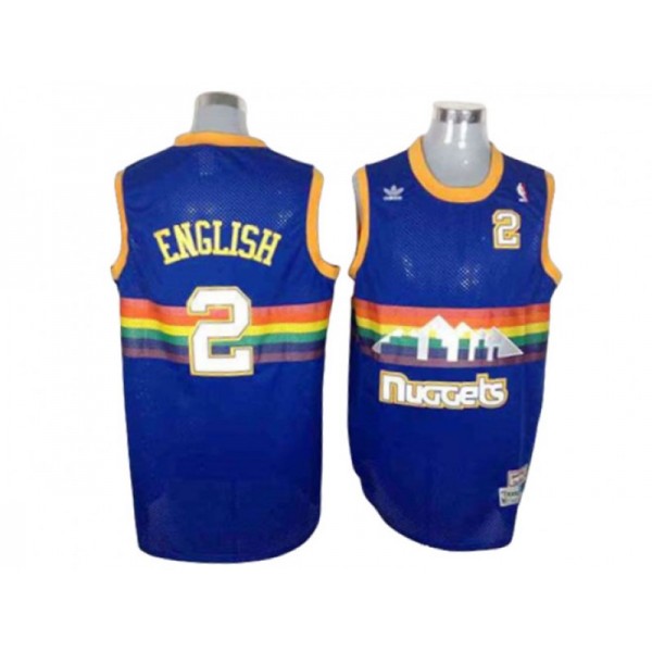 Denver Nuggets #2 Alex English Blue Hardwood Classic Jersey