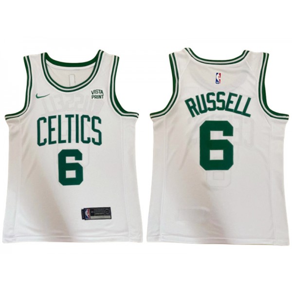 Boston Celtics #6 Bill Russell White Swingman Jersey