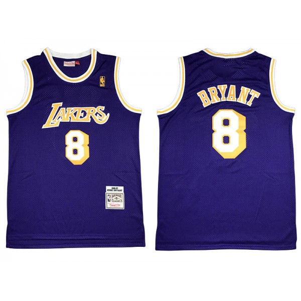 Los Angeles Lakers #8 Kobe Bryant Purple 1996/97 Hardwood Classics Jersey