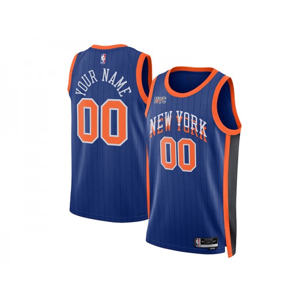 New York Knicks #00 Blue 2023/24 City Edition Swingman Custom Jersey