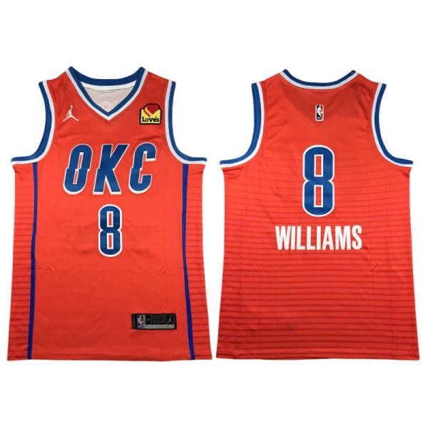 Oklahoma City Thunder #8 Jalen Williams Orange Swingman Jersey