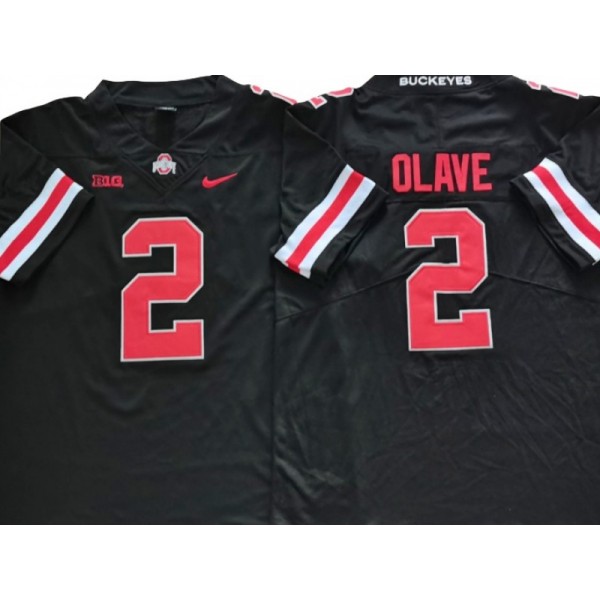 NCAA Ohio State Buckeyes #2 Chris Olave Black College Football Jersey