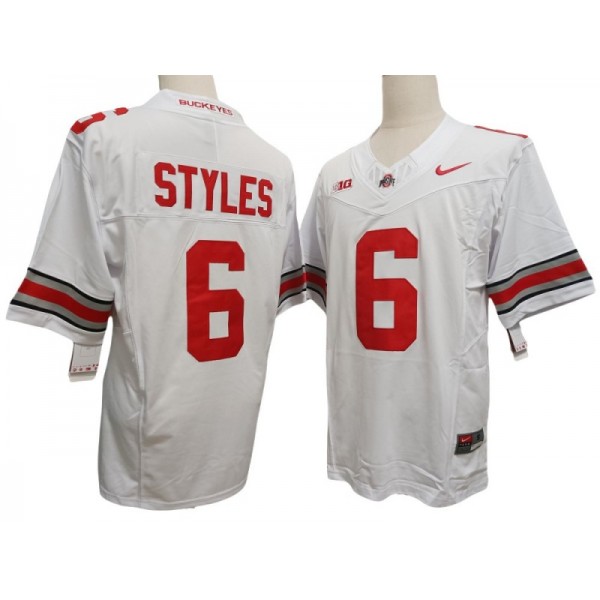 NCAA Ohio State Buckeyes #6 Sonny Styles White College Football F.U.S.E. Limited Jersey