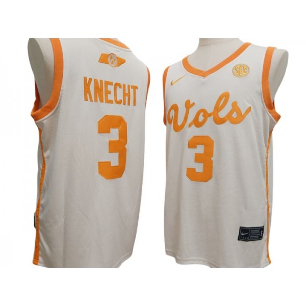 Tennessee Volunteers #3 Dalton Knecht Cream Basketball Jersey