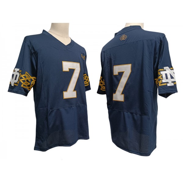 NCAA Notre Dame Fighting Irish #7 Navy Vapor F.U.S.E. Limited Jersey