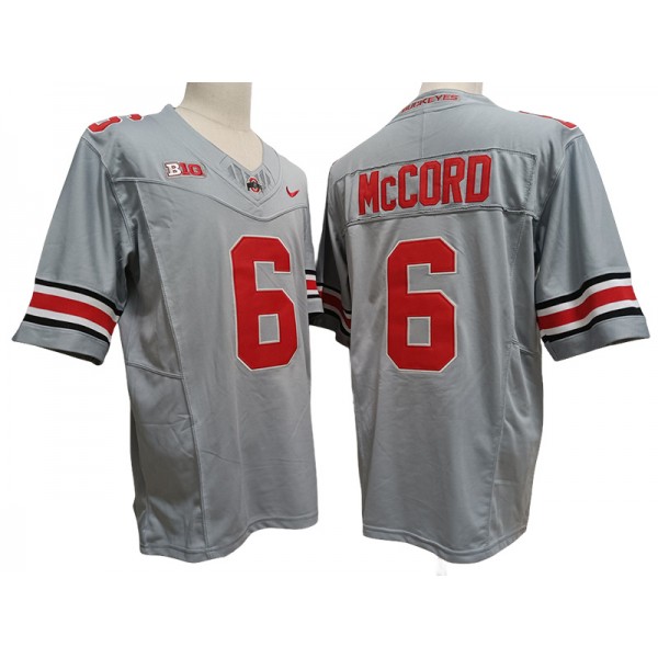 NCAA Ohio State Buckeyes #6 Kyle McCord Gray College Football F.U.S.E. Limited Jersey