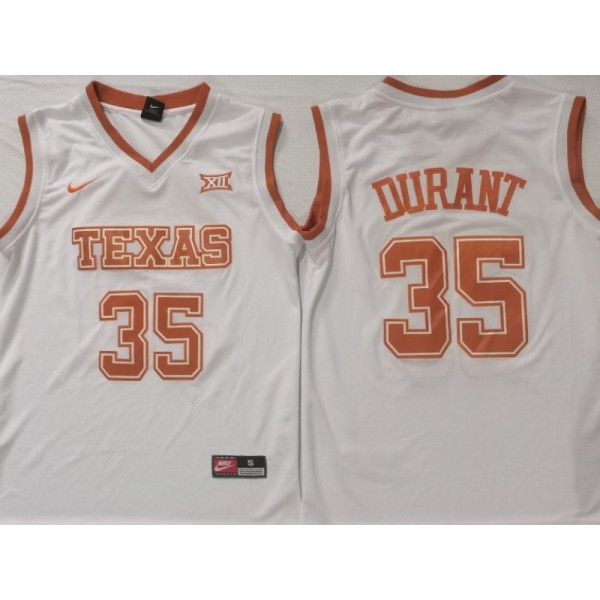 Texas Longhorns #35 Kevin Durant White College Basketball Jersey