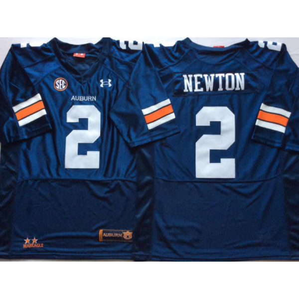 NCAA Auburn Tigers #2 Cameron Newton Navy College Football Jersey