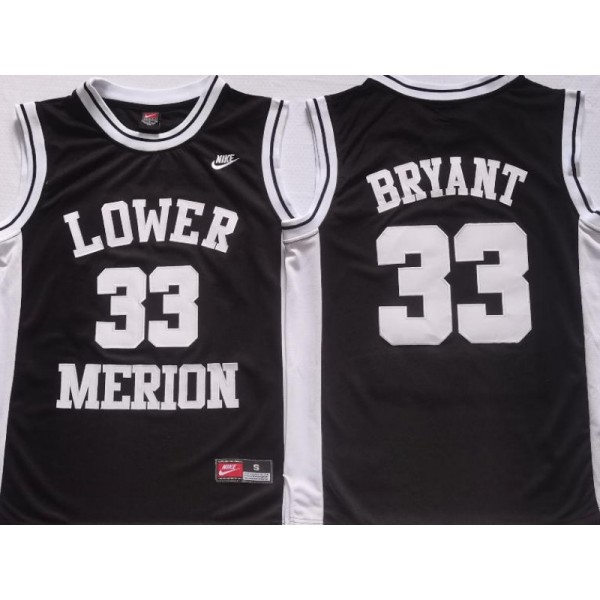 Lower Merion High School #33 Kobe Bryant Black Basketball Jersey