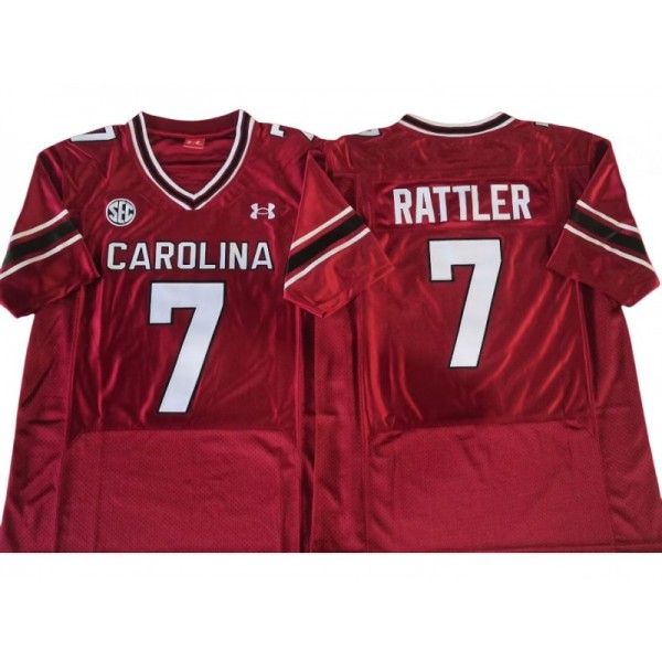 NCAA South Carolina Gamecock #7 Spencer Rattler Red College Football Jersey