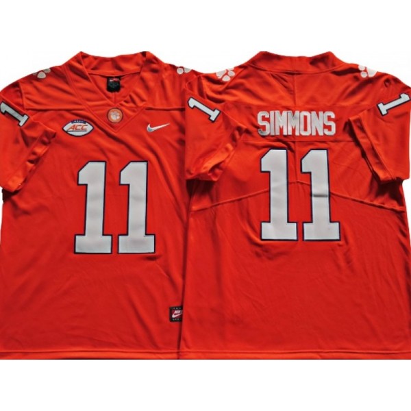 Clemson Tigers #11 Isaiah Simmons Orange College Football Jersey