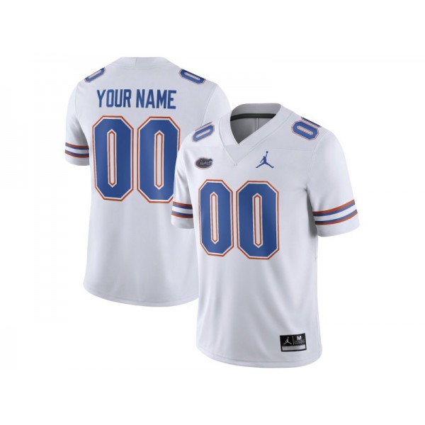 NCAA Florida Gators #00 White College Football Custom Jersey