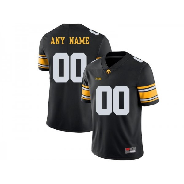 NCAA Iowa Hawkeyes #00 Black College Football Custom Jersey