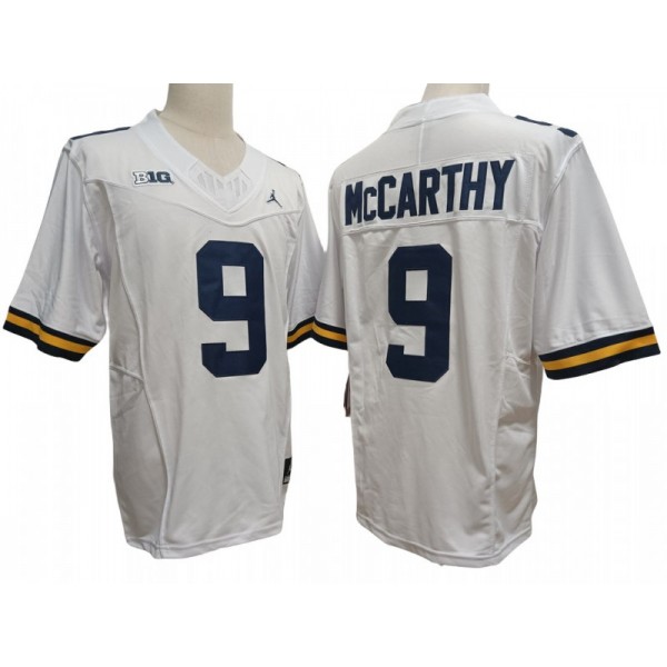 NCAA Michigan Wolverines #9 J.J. McCarthy White Vapor F.U.S.E. Limited Jersey