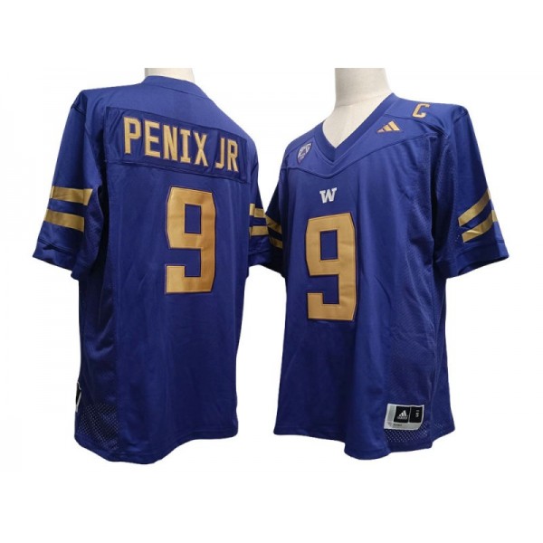 Washington Huskies #9 Michael Penix Jr Purple/Gold College Football F.U.S.E. Limited Jersey