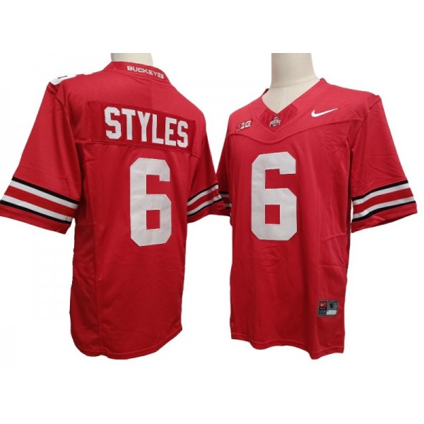 NCAA Ohio State Buckeyes #6 Sonny Styles Red College Football F.U.S.E. Limited Jersey