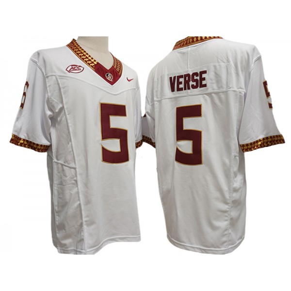 Florida State Seminoles #5 Jared Verse White Vapor F.U.S.E. Limited Jersey