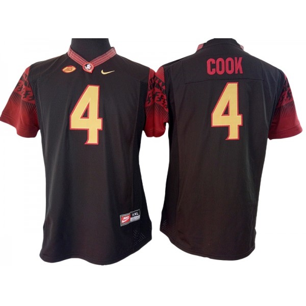 Florida State Seminoles #4 Dalvin Cook Black College Football Jersey