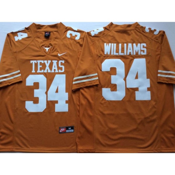 NCAA Texas Longhorns #34 Ricky Williams Orange College Football Jersey