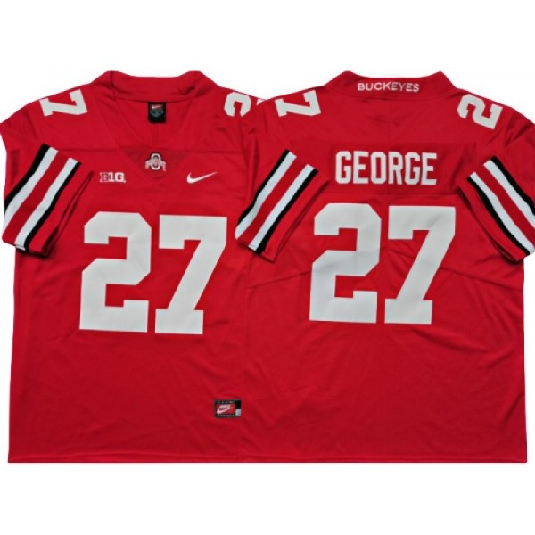 NCAA Ohio State Buckeyes #27 Eddie George Red College Football Jersey