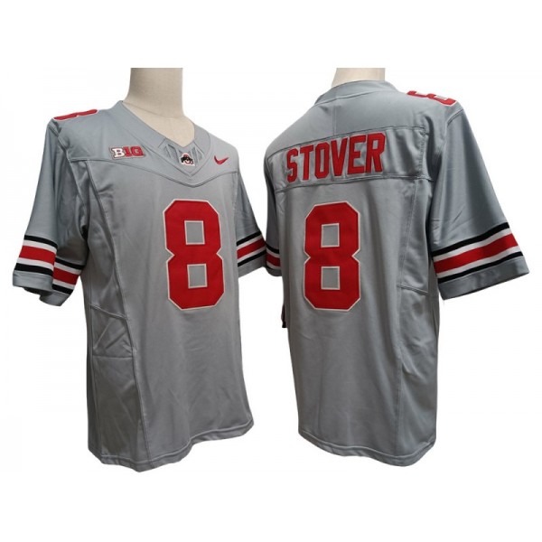 NCAA Ohio State Buckeyes #8 Cade Stover Gray College Football F.U.S.E. Limited Jersey