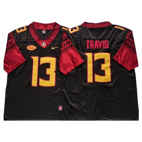 Florida State Seminoles #13 Jordan Travis Black College Football Jersey