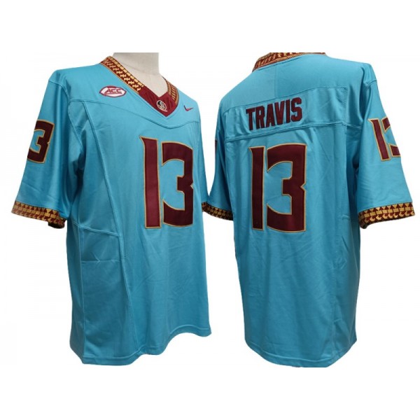 Florida State Seminoles #13 Jordan Travis Blue Vapor F.U.S.E. Limited Jersey