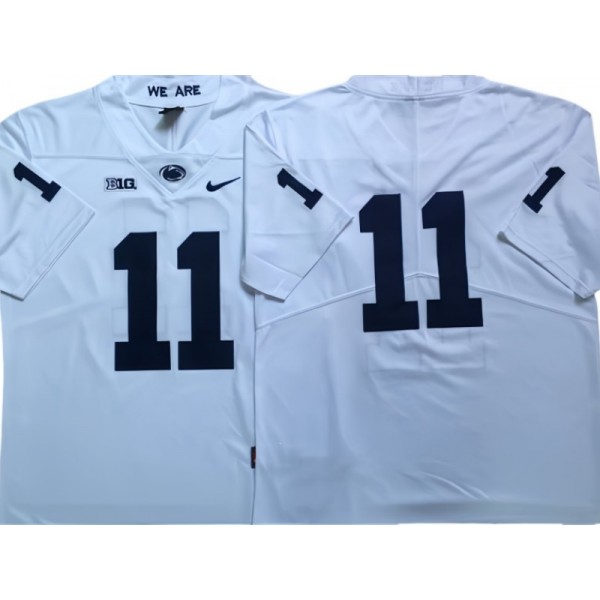 Penn State Nittany Lions #11 White College Football Jersey