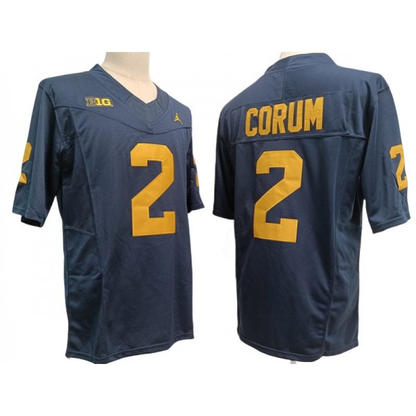 NCAA Michigan Wolverines #2 Blake Corum Navy Vapor F.U.S.E. Limited Jersey