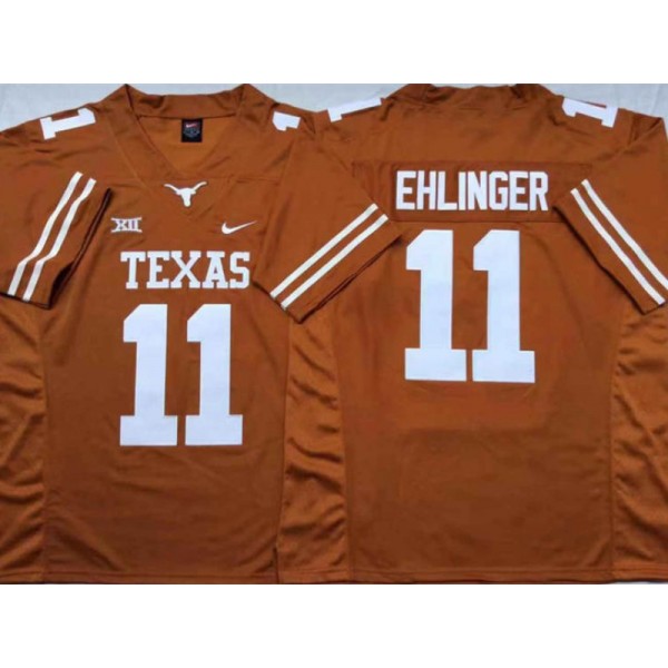 NCAA Texas Longhorns #11 Sam Ehlinger Orange College Football Jersey