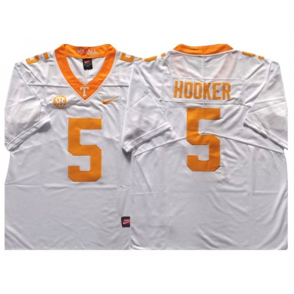 NCAA Tennessee Volunteers #5 Hendon Hooker White College Football Jersey