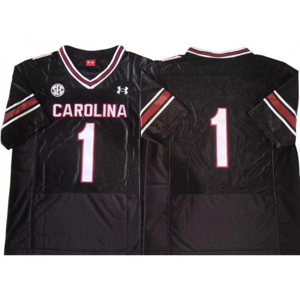 NCAA South Carolina Gamecock #1 Black College Football Jersey