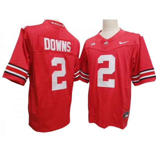 NCAA Ohio State Buckeyes #2 Caleb Downs Red Vapor F.U.S.E. Limited Jersey