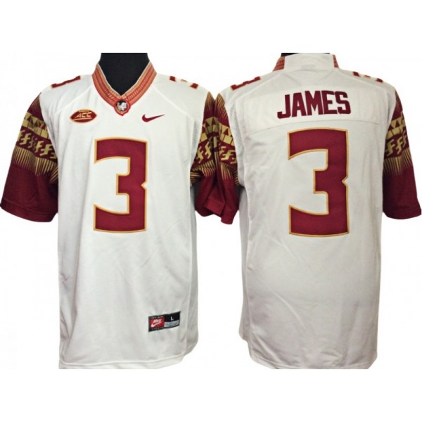 Florida State Seminoles #3 Derwin James White College Football Jersey