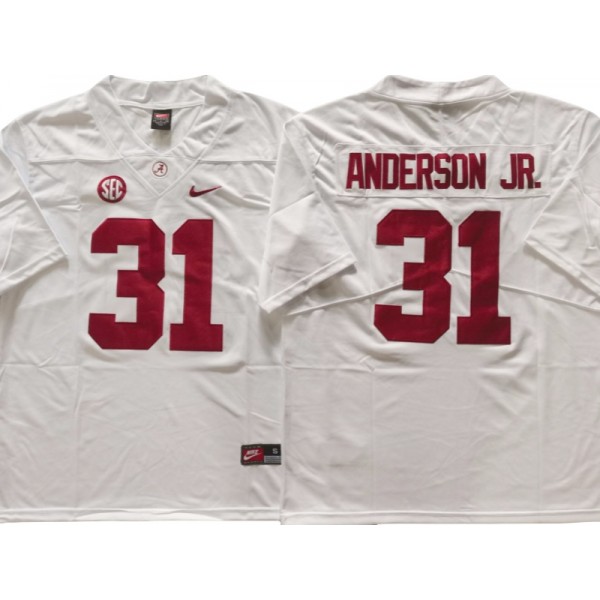 Alabama Crimson Tide #31 Will Anderson Jr.  White Football Jersey