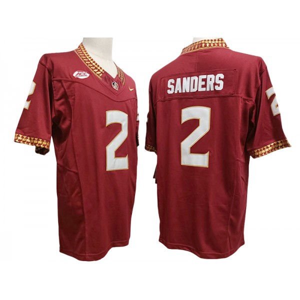 Florida State Seminoles #2 Deion Sanders Red Vapor F.U.S.E. Limited Jersey