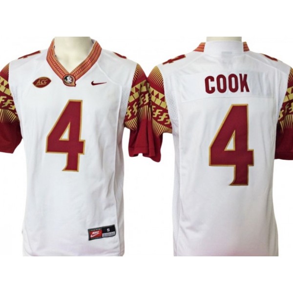 Florida State Seminoles #4 Dalvin Cook White College Football Jersey