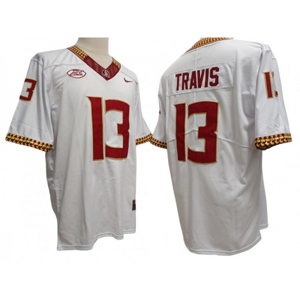 Florida State Seminoles #13 Jordan Travis White College Football Jersey