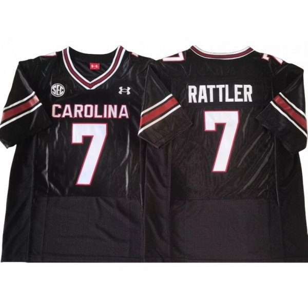 NCAA South Carolina Gamecock #7 Spencer Rattler Black College Football Jersey