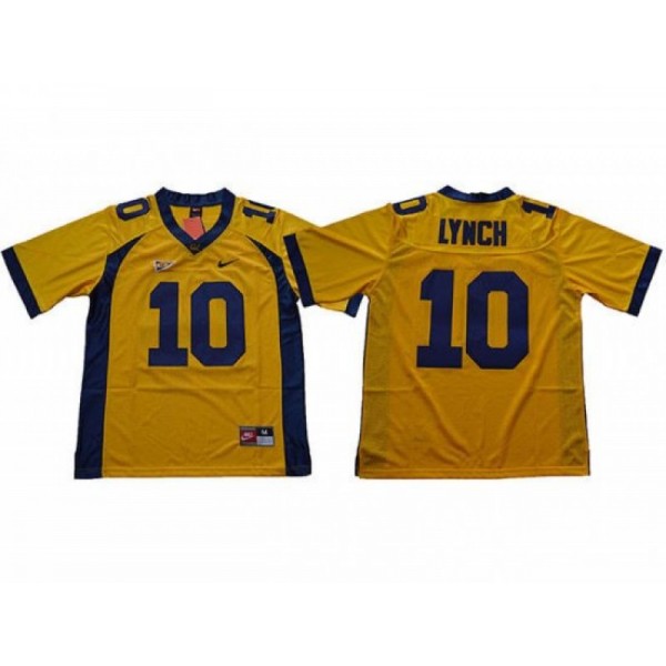 NCAA California Golden Bears #10 Marshawn Lynch Gold College Football Jersey