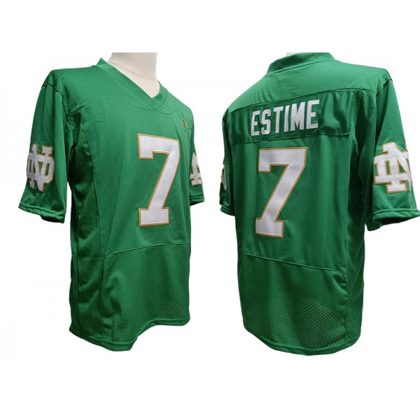 NCAA Notre Dame Fighting Irish #7 Audric Estime Green Vapor F.U.S.E. Limited Jersey