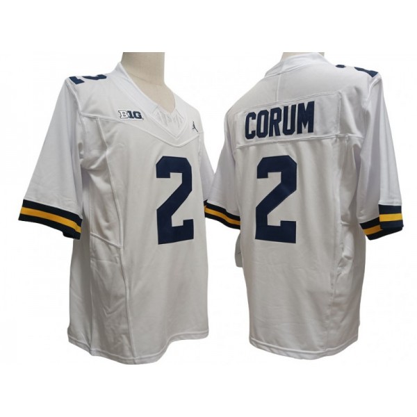 NCAA Michigan Wolverines #2 Blake Corum White Vapor F.U.S.E. Limited Jersey