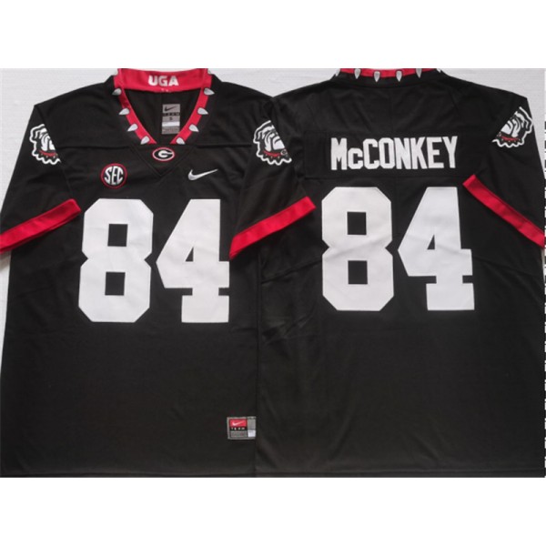 NCAA Georgia Bulldogs #84 Ladd McConkey Alternate Black College Football Limited Jersey