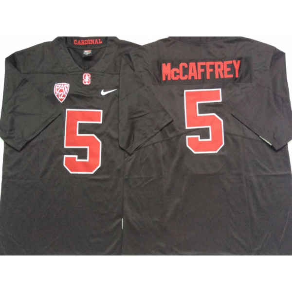 Stanford Cardinals #5 Christian McCaffrey Black College Football Jersey