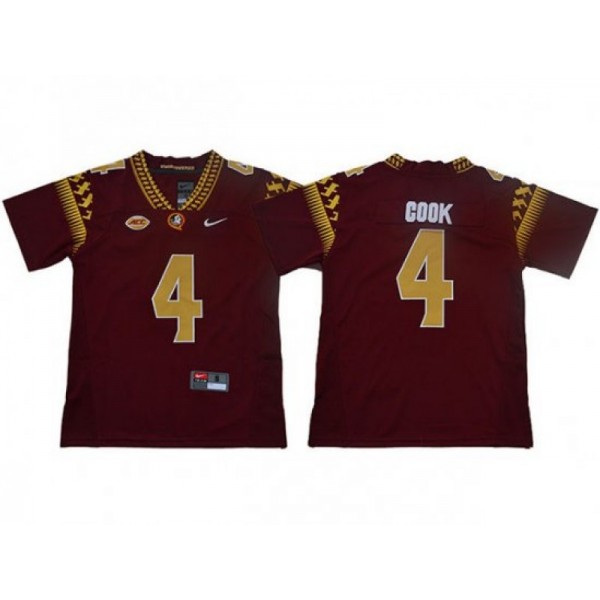 Florida State Seminoles #4 Dalvin Cook Red College Football Jersey