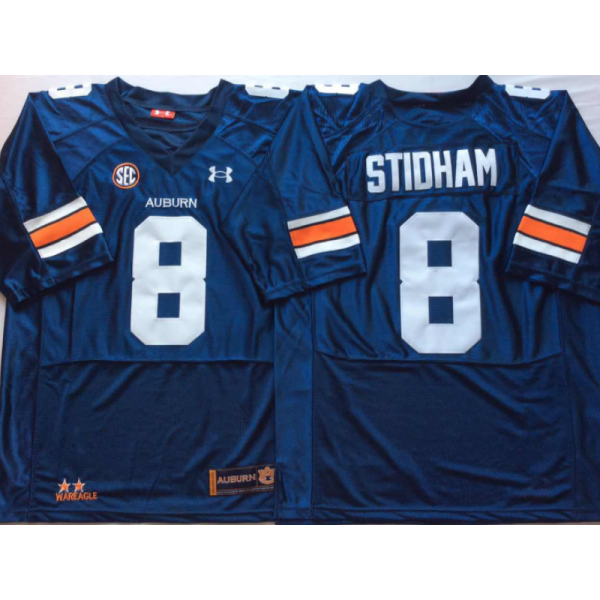 NCAA Auburn Tigers #8 Jarrett Stidham Navy College Football Jersey