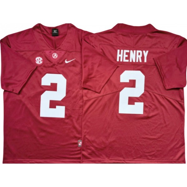 Alabama Crimson Tide #2 Derrick Henry Red Football Jersey