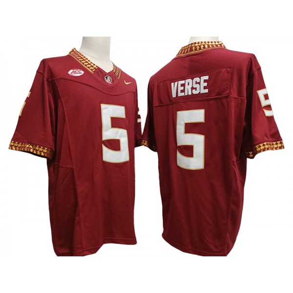 Florida State Seminoles #5 Jared Verse Red Vapor F.U.S.E. Limited Jersey